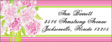 Pretty Peonies Return Address Labels